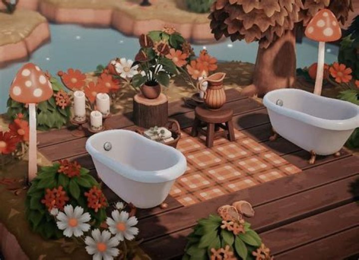 Can you get in the hot tub Animal Crossing?