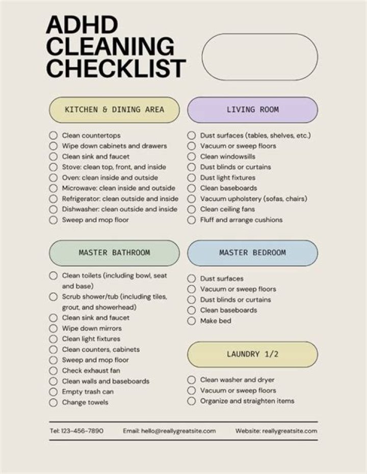 How do I clean up with ADHD?