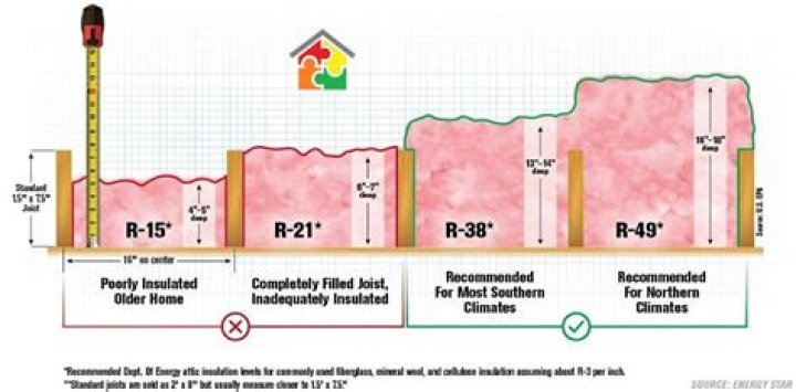 How many inches of blown insulation is R60?