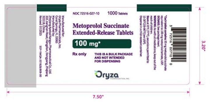 Is 100 mg of metoprolol succinate a lot?