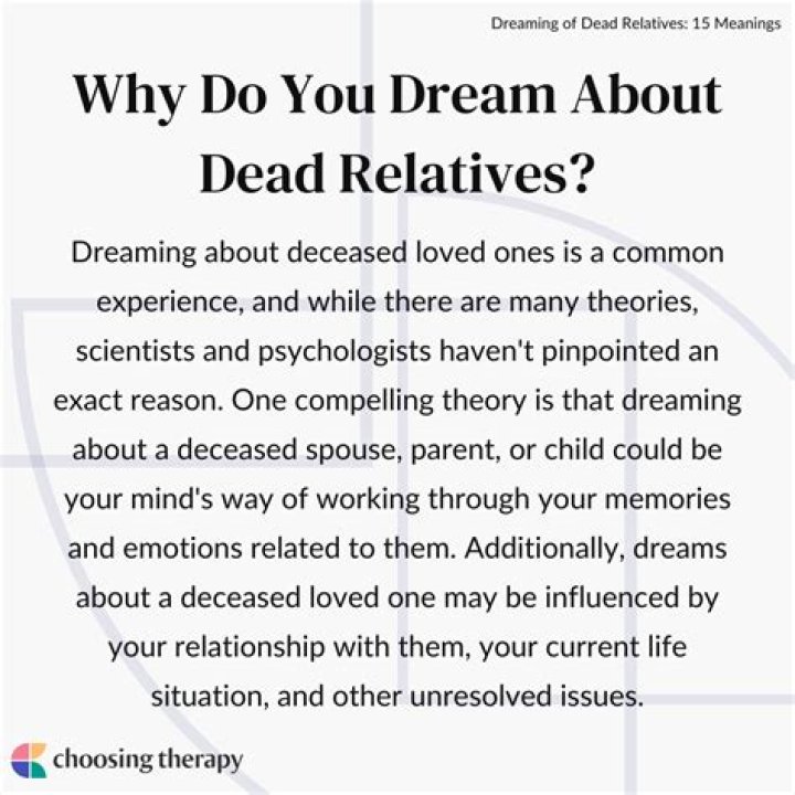 Should you see dead relatives?
