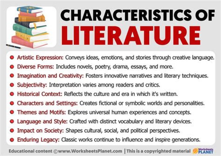 What are characteristics of literature?