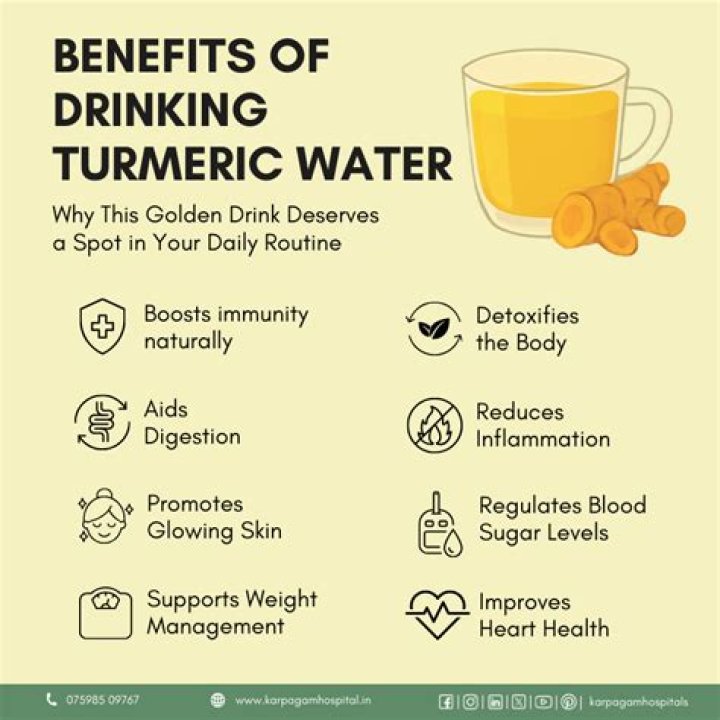 What are the benefits of drinking warm turmeric water?