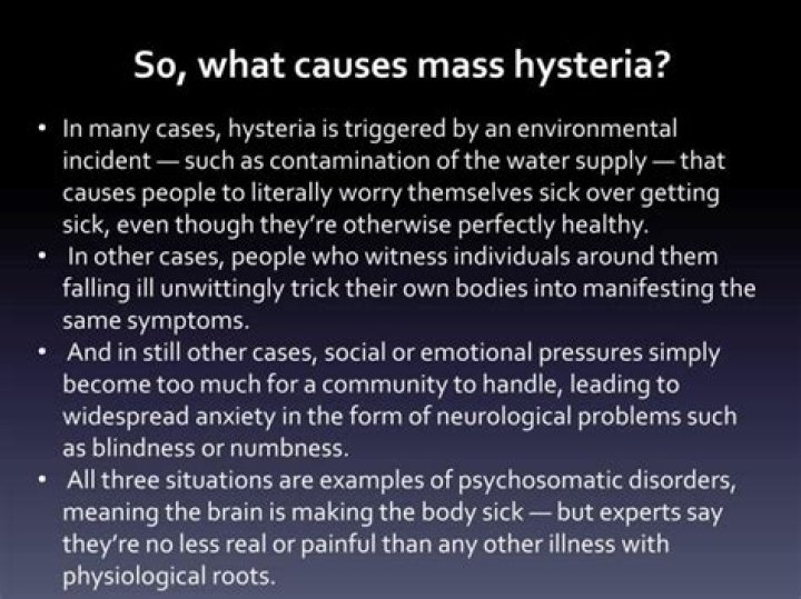 What causes hysteria?