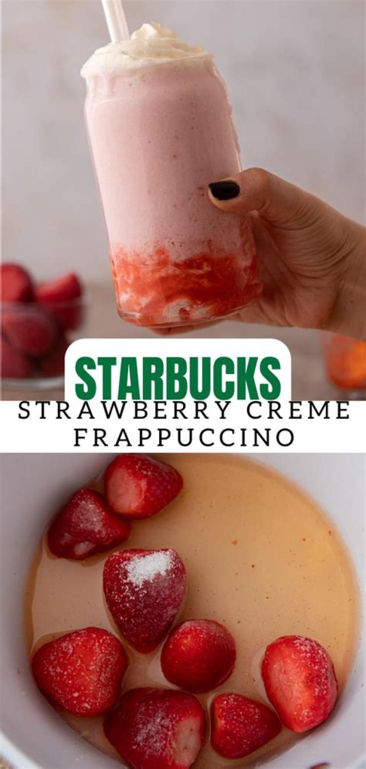 What is in a strawberry cream frappuccino?