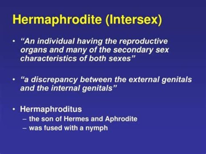 What is the difference between intersex and hermaphrodite?