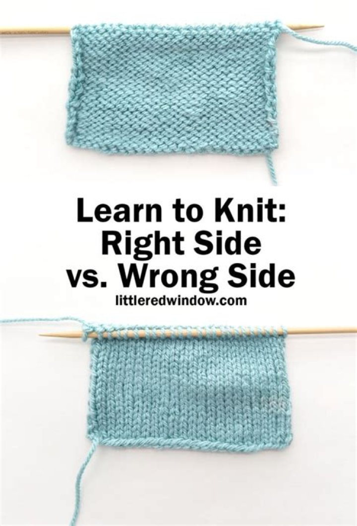 What is the right side and wrong side of knitting?