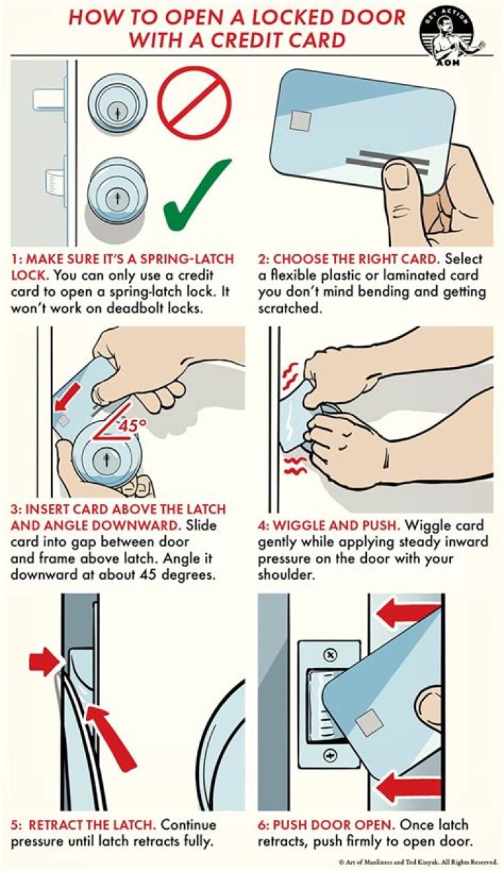 What tools can you use to open a locked door?