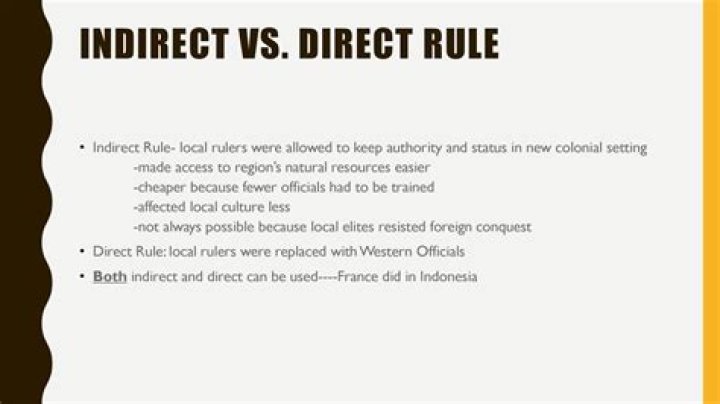 What's the difference between direct and indirect rule?
