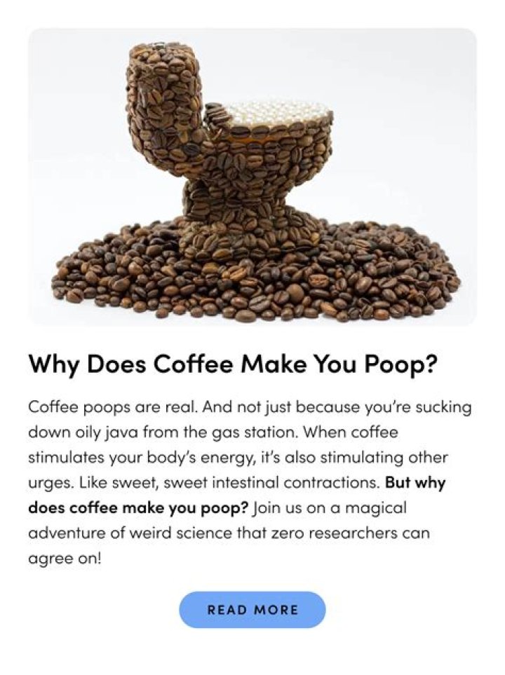 Why does black coffee make you poop?